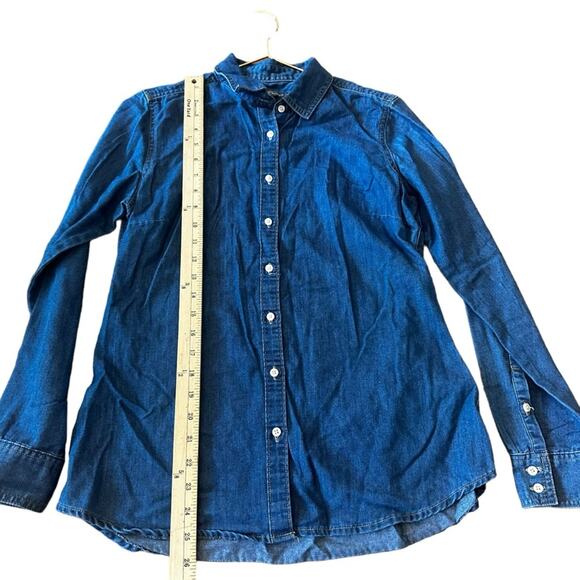 EDDIE BAUER Denim Button Down Long Sleeve Shirt Womens Blue Size medium - Picture 2 of 6